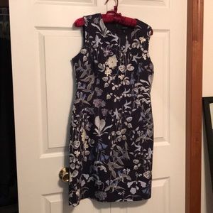 Lands End Navy floral dress